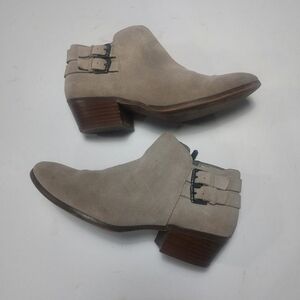 SAM EDELMAN Women's Gray Suede Ankle Boots Size